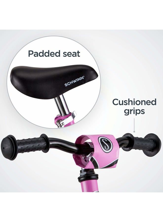 SCHWINN Toddler Balance Bike, Boys and Girls, Fits Kids 28-38-Inches Tall, with 12-Inch Wheels, Beginner Rider Training, Pink - Image 5