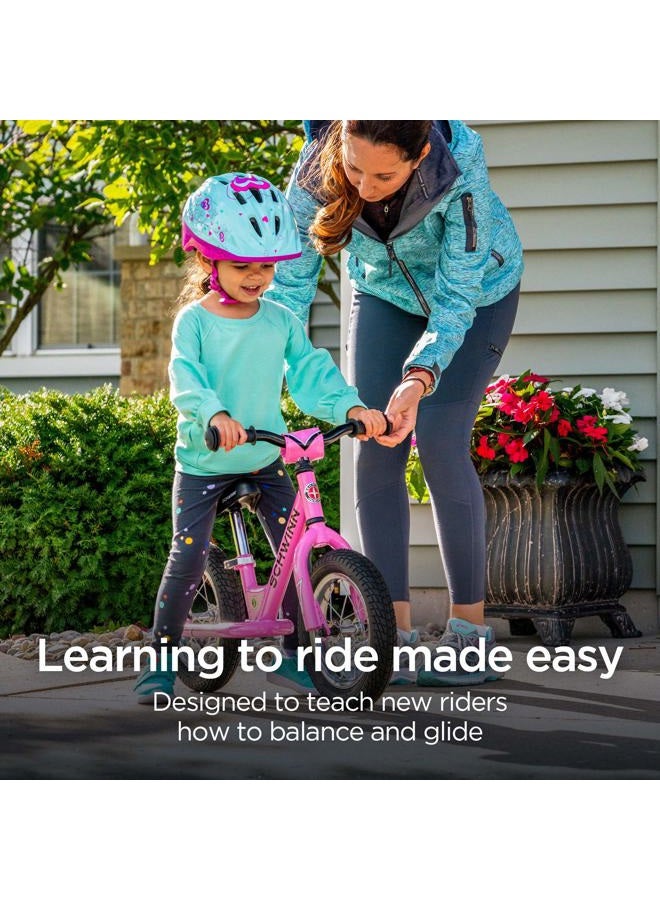 SCHWINN Toddler Balance Bike, Boys and Girls, Fits Kids 28-38-Inches Tall, with 12-Inch Wheels, Beginner Rider Training, Pink - Image 2