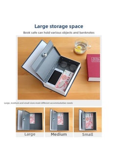 Generic Pure Piggy Bank Adult Cute Safe Safe Box Password Box Mini Savings With Lock Iron Box A Generation Of Hair-Color:Large Key Black  - Image 2