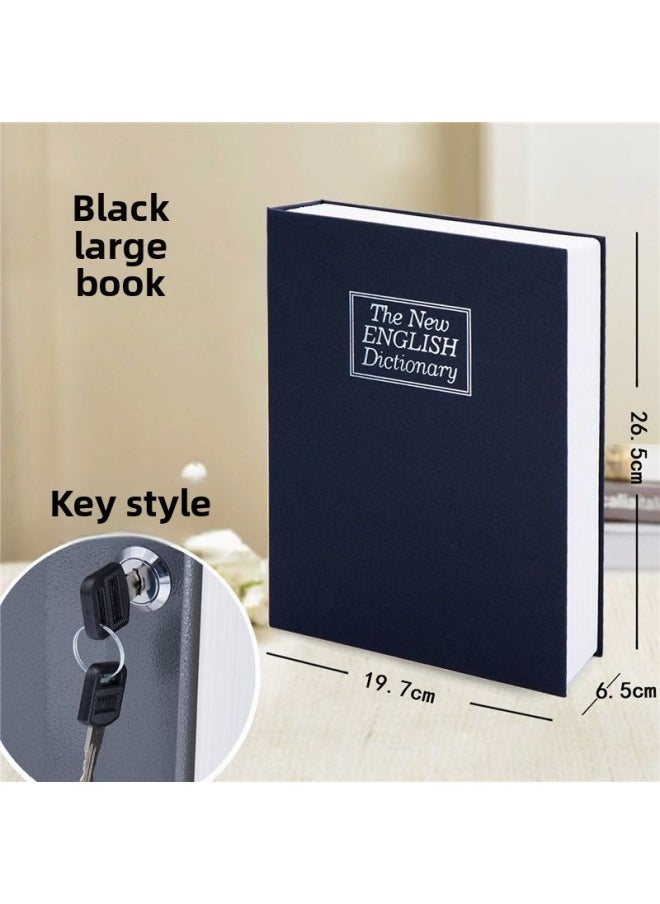 Generic Pure Piggy Bank Adult Cute Safe Safe Box Password Box Mini Savings With Lock Iron Box A Generation Of Hair-Color:Large Key Black  - Image 1