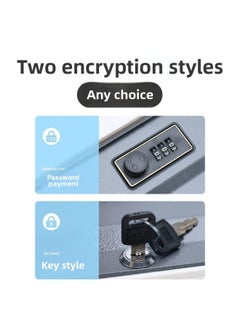 Generic Pure Piggy Bank Adult Cute Safe Safe Box Password Box Mini Savings With Lock Iron Box A Generation Of Hair-Color:Large Key Black  - Image 5