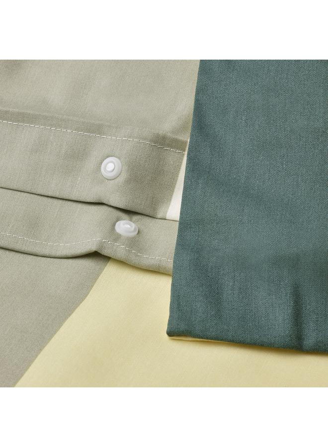 إيروريكس غطاء لحاف و2 كيس وسادة أخضر/متعدد الألوان 240X220/50X80 سم - Image 4