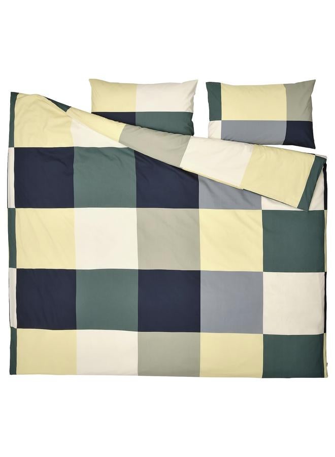 إيروريكس غطاء لحاف و2 كيس وسادة أخضر/متعدد الألوان 240X220/50X80 سم - Image 5