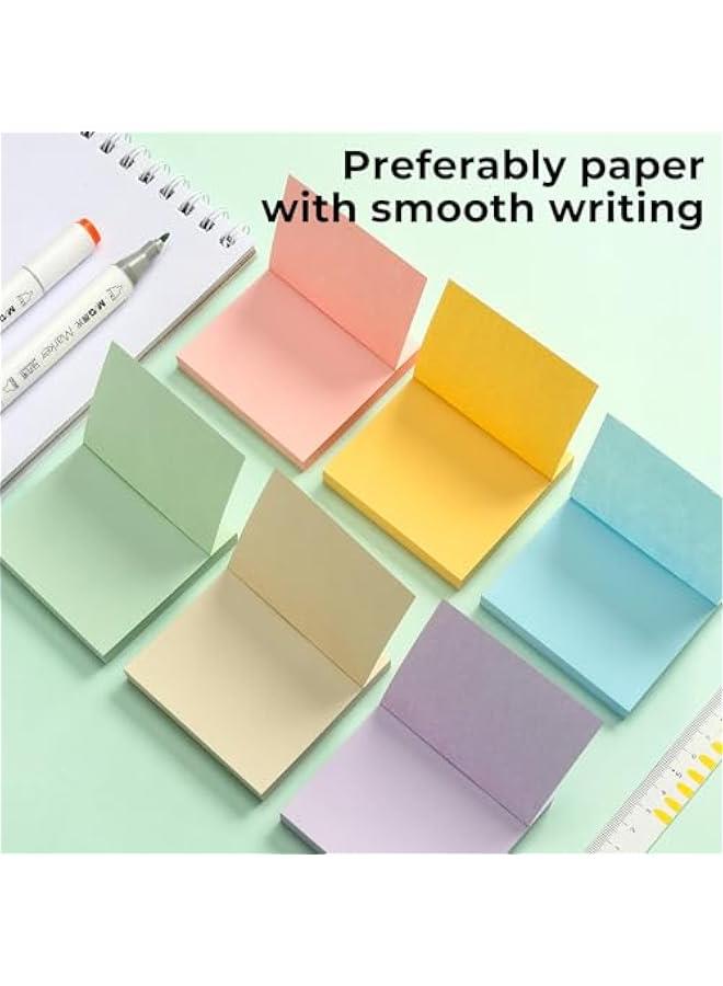 Arabest 6 Bright Colors Sticky Notes 3x3 inch - Strong Adhesive, Easy to Post for Home or Office, Notebook, Markers - 100 Sheets per Pad, Total 600 Sheets  - Image 4
