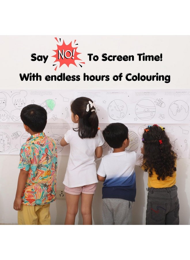 COCOMOCO KIDS Cocomoco Diversity Of India Colouring Roll Sheet For Kids |11 Feet Big Size Art And Craft Reusable Drawing Paper Roll Kit For Children | Birthday Return Gift For Boys And Girls  - Image 5