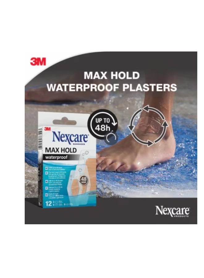 3M Max Hold Waterproof Bandage 12'S assorted - Image 2