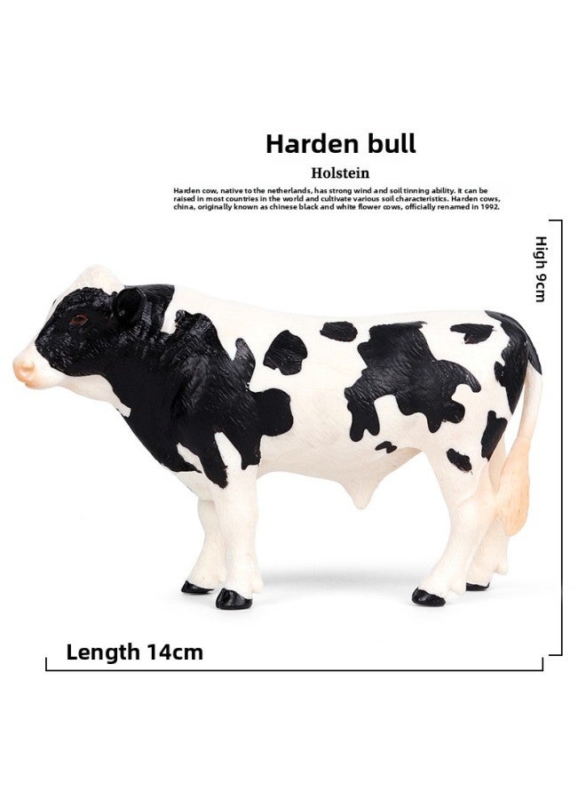 محاكاة نماذج الحيوانات البرية الصلبة ألعاب العلوم والتعليم للأطفال مزرعة الدواجن والأبقار والماشية والجاموس الحلي - اللون: Ox-336 Holstein Bull 【0.188 كجم】】 - Image 1