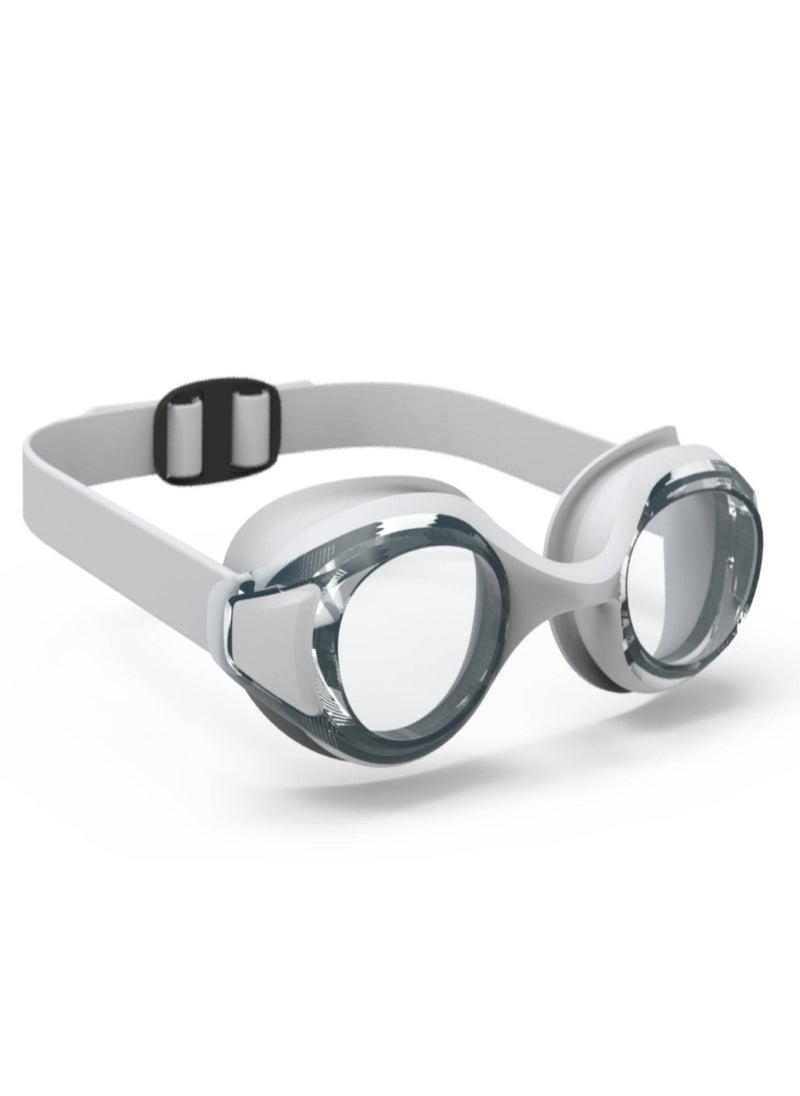 NABAIJI NABAIJI by DECATHLON, Adult Kids Swimming Goggles One Size With Strap Adjustment Clear Lenses Grey 