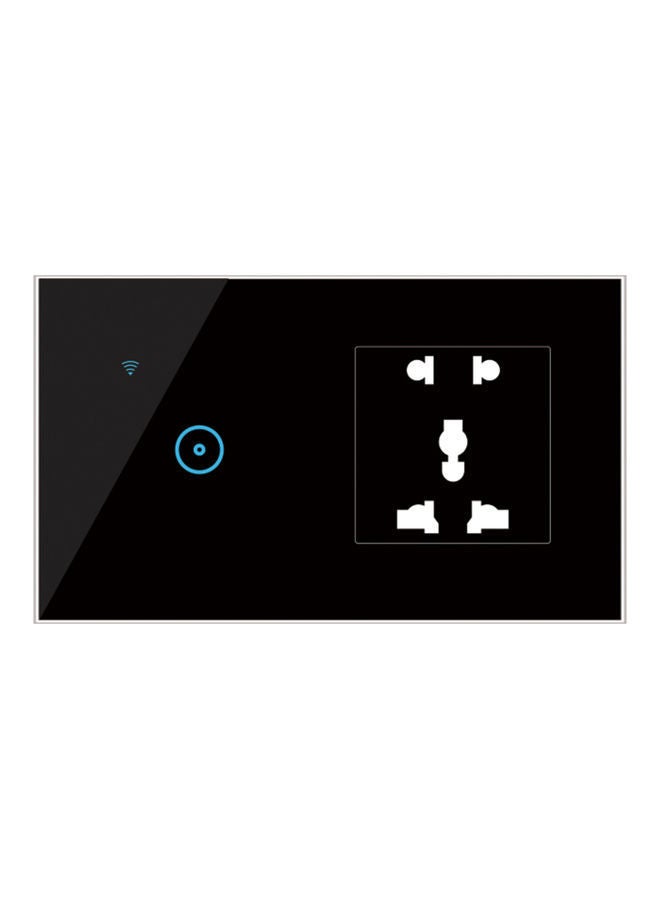 نيبمينينت مخرج جداري ذكي يعمل بالواي فاي مع مصباح باللمس لعصابة واحدة أسود 15.2x4.5x9.2سم - Image 1