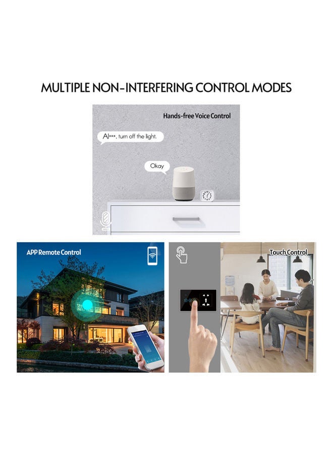 نيبمينينت مخرج جداري ذكي يعمل بالواي فاي مع مصباح باللمس لعصابة واحدة أسود 15.2x4.5x9.2سم - Image 5