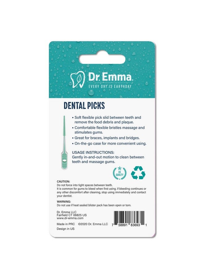 Dr.Emma Dr. Emma Dental Picks Mint Brush Picks 100Ct/Pack, 2 Packs (200Ct) - Image 4