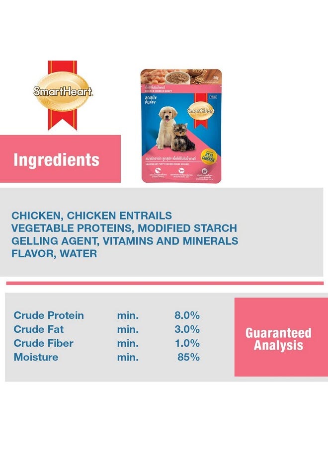 Pouch Wet Dog Food Chicken Chunk In Gravy Puppy 80 G (Pack Of 12, 960G) - pzsku/Z45E2C4EA9731B152BA97Z/45/_/1728311933/fd6f9a10-e038-41dc-a5e7-8d2c42c2323f