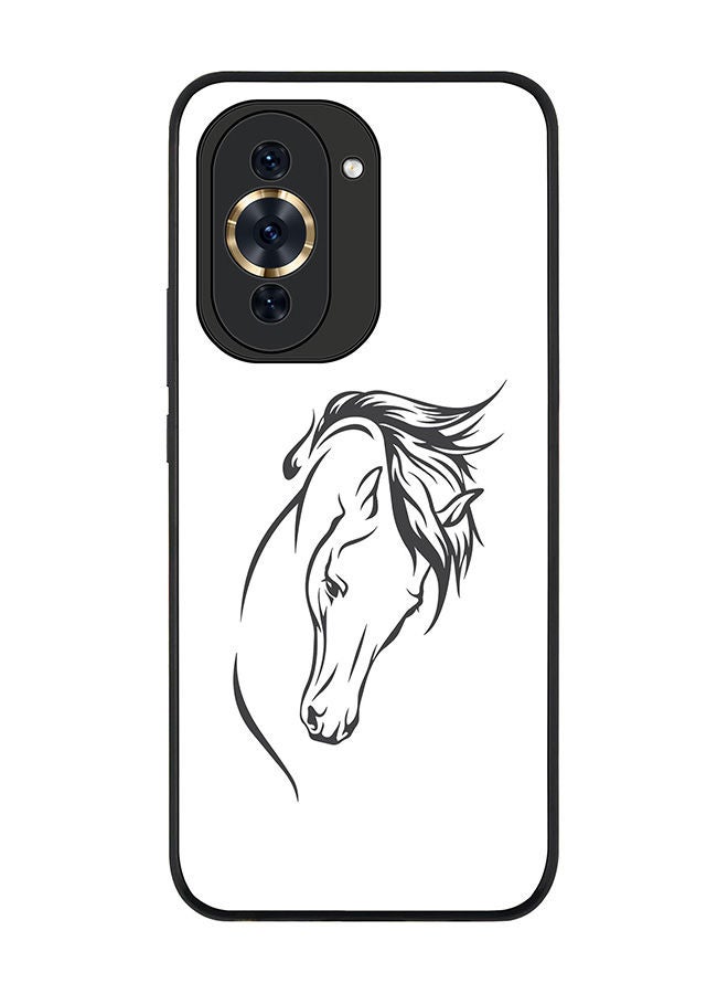 Stylizedd Rugged Black edge case for Huawei nova 10 4G Slim fit Soft Case Flexible Rubber Edges Anti Drop TPU Gel Thin Cover -  ArabStallion Strut - Image 1