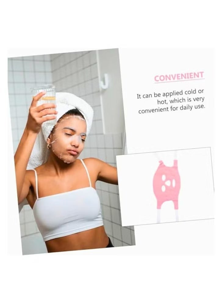 قناع تدليك الوجه المغناطيسي بجل التورمالين مع حبيبات التبريد - قابل للغسل وجاهز للاستخدام، (أحمر) - Image 2