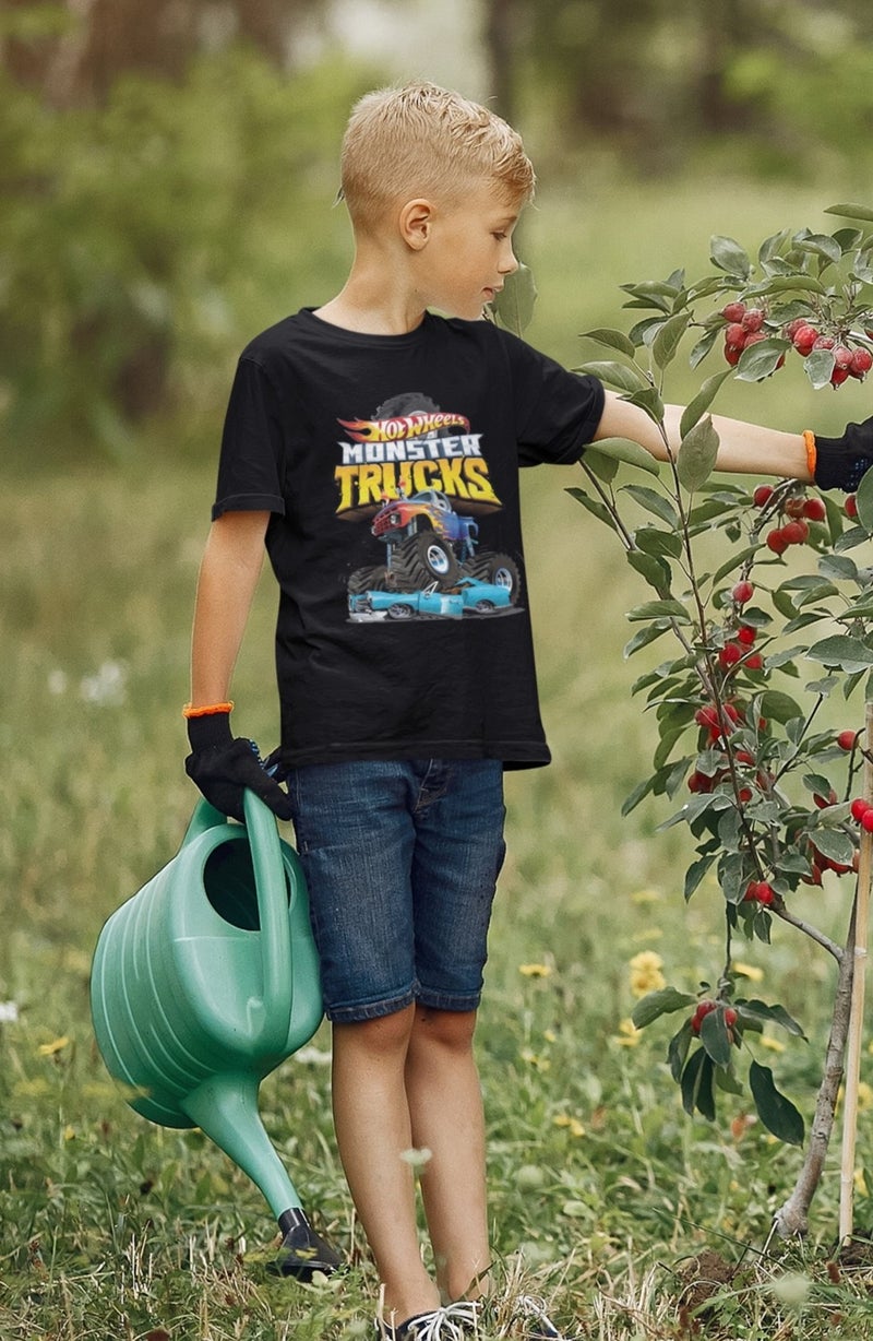 Fuddy Fashion Hot Wheels Printed Kids T-Shirt, Unisex Cartoon Printed Baby T-Shirt