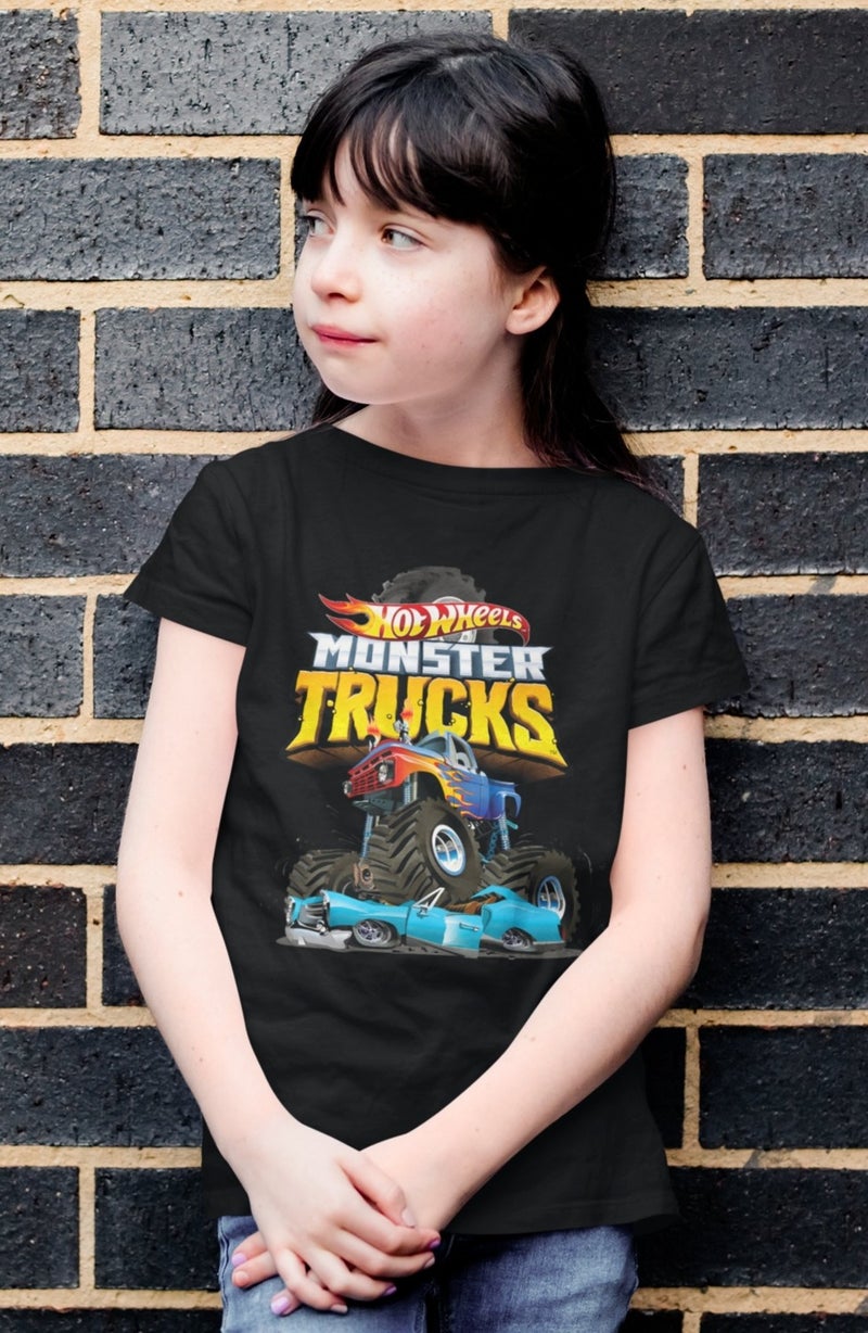 Fuddy Fashion Hot Wheels Printed Kids T-Shirt, Unisex Cartoon Printed Baby T-Shirt