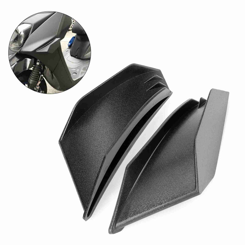 1 Pair Universal Motorcycle Winglet Aerodynamic Wing Kit Fit For Ducati (Black) - Image 1