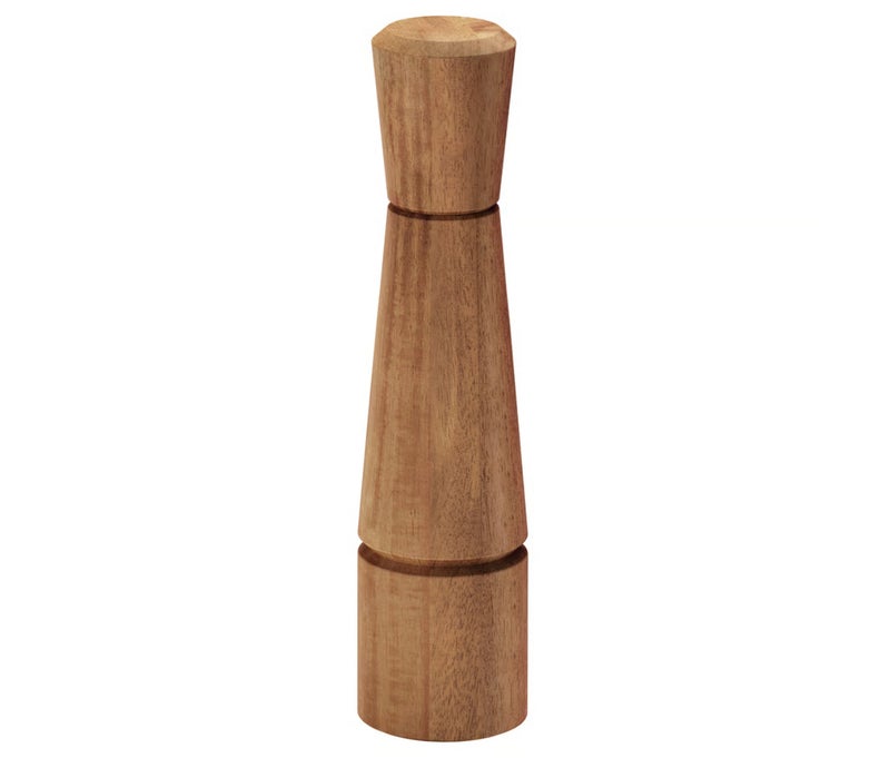 Acacia Wood Spice Mill 27 cm, Manual Salt and Pepper Grinder with Premium Ceramic Grinding Mechanism, Adjustable Wooden Pepper Mill for Peppercorns, Sea Salt, Herbs and Spices - Image 1