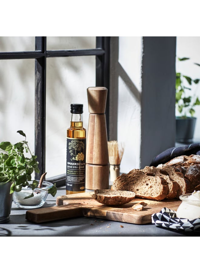 Acacia Wood Spice Mill 27 cm, Manual Salt and Pepper Grinder with Premium Ceramic Grinding Mechanism, Adjustable Wooden Pepper Mill for Peppercorns, Sea Salt, Herbs and Spices - Image 3