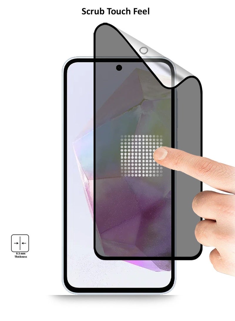 Techie حماية شاشة فيلم خصوصية سيراميك غير لامع مقاوم للانفجار لتغطية كاملة لجهاز سامسونج جالاكسي A35 / A55 6.6 بوصة - Image 5