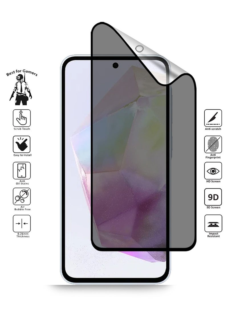 Techie حماية شاشة فيلم خصوصية سيراميك غير لامع مقاوم للانفجار لتغطية كاملة لجهاز سامسونج جالاكسي A35 / A55 6.6 بوصة - Image 1