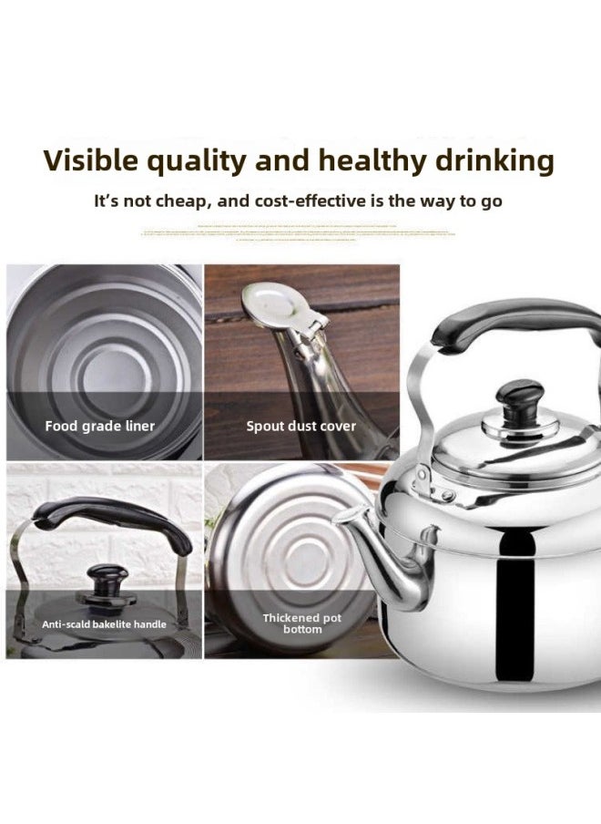 Generic - Teapot Large Capacity 5 Liter Old Style Teapot Large Diameter Separate Kettle Stainless Steel Thickened Sound Kettle Boiling Water-Color:Today [hot Selling Special Price] Naruto Burning Water Kettle-Capacity:Add [thick] 8 Liters. (approximately 6kg Water) - Image 1