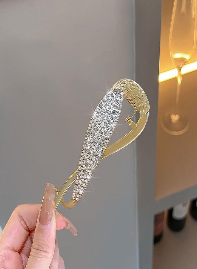 BIG BOX Banana Clip Metal Hair Clips Rhinestone French Barrette Korean Hair Accessories for Women 1 Pc - Image 5