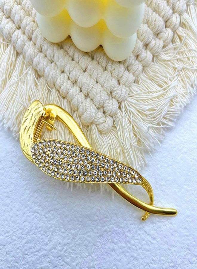 BIG BOX Banana Clip Metal Hair Clips Rhinestone French Barrette Korean Hair Accessories for Women 1 Pc - Image 4