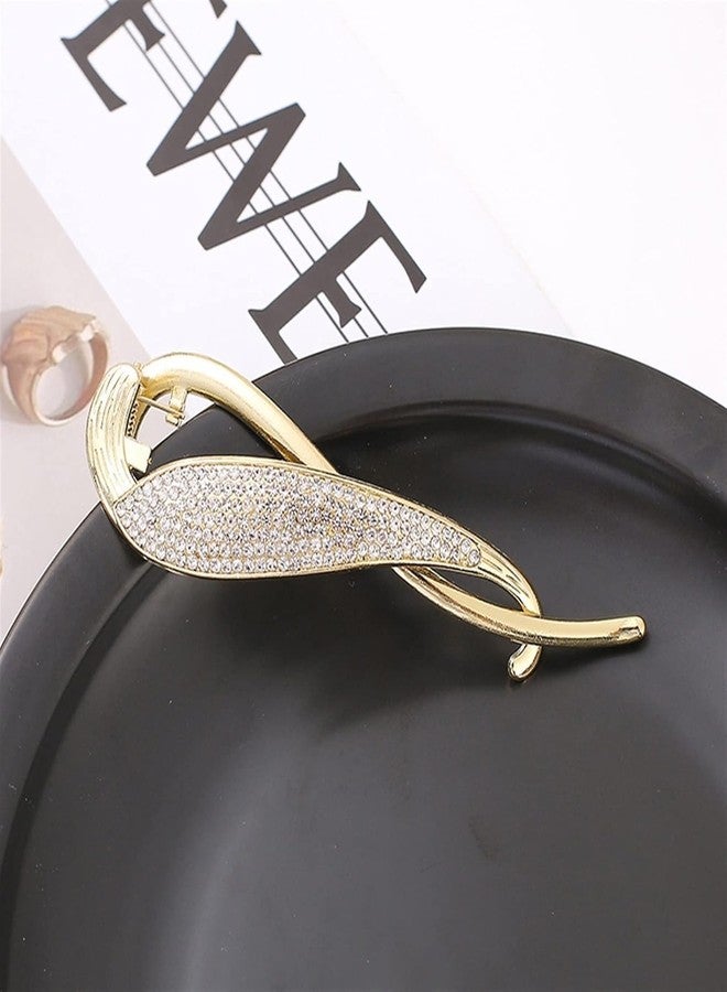 BIG BOX Banana Clip Metal Hair Clips Rhinestone French Barrette Korean Hair Accessories for Women 1 Pc - Image 2