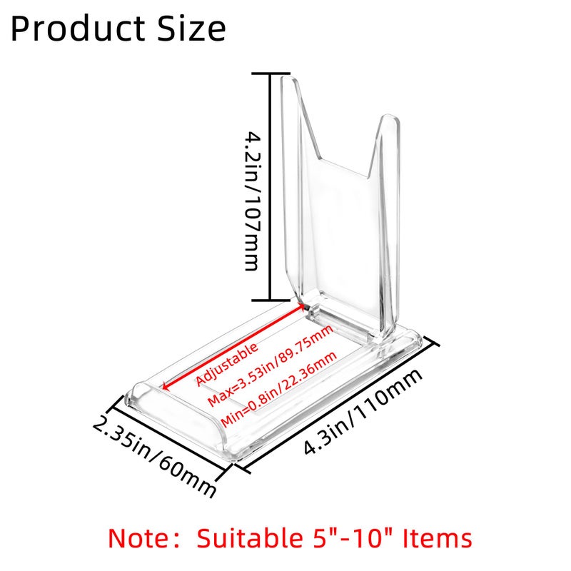 Terdewe 10 Sets Adjustable For Angle Acrylic Display Stand For Plate  Purses Clutch Bags Pictures  Platter  Book  Tableware And Stationary Gameboy Handhelds & N64 Controllers Cards - Image 3