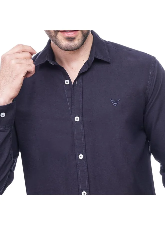 Coup Solid Oxford Shirt with Long Sleeves