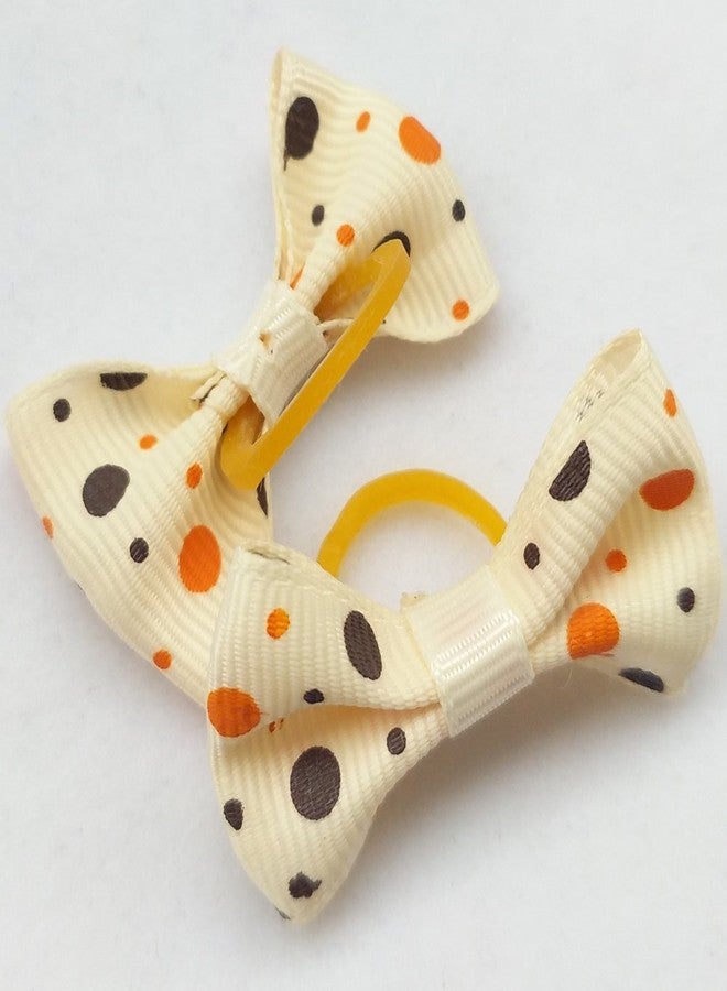 شينكو كرافت مجموعة تشينكو كرافت 30 قطعة (15 زوجًا) من ربطات شعر الكلاب الجديدة مع شريط غروغرين مطاطي منقط، منتجات العناية بالحيوانات الأليفة، ألوان وأنماط متنوعة (ربطة شعر مطاطية بشريط منقط). - Image 2