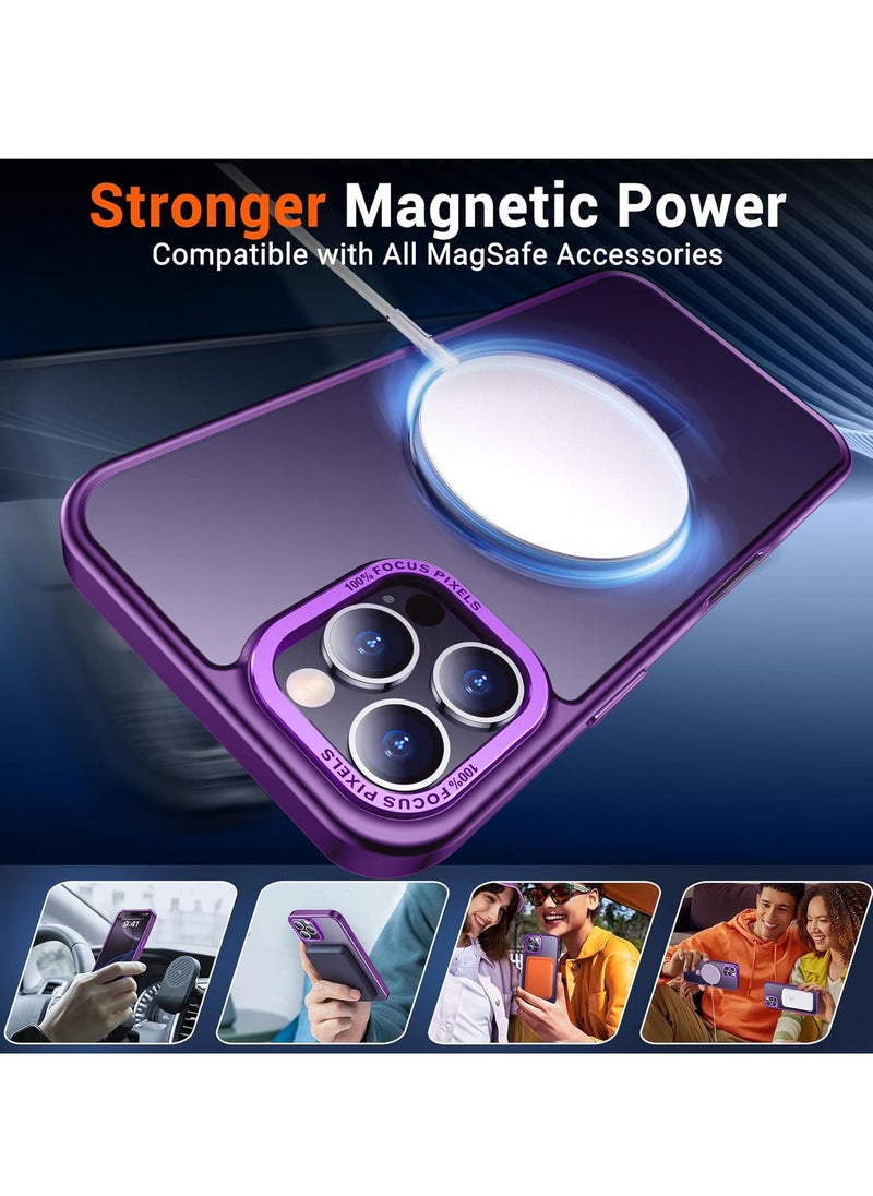 iPhone 16 Pro Max MagSafe Case with Magnetic Invisible Stand,【Full Shockproof Protection】Matte Back Phone Cover with Magnet Kickstand for Apple 16 Pro Max (2024)(Purple) - pzsku/Z45E3581F4DFB3C8AA082Z/45/_/1729443035/9bb8d4a6-fc37-4f1a-bc03-e55d0721bec3