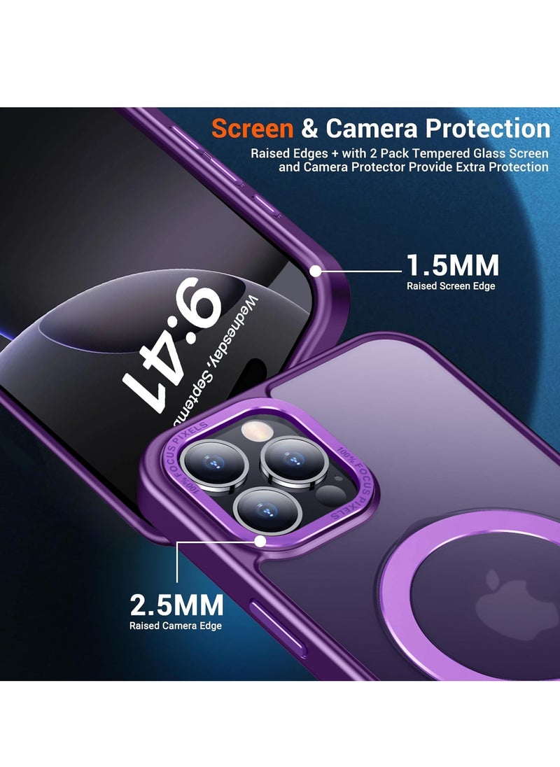 iPhone 16 Pro Max MagSafe Case with Magnetic Invisible Stand,【Full Shockproof Protection】Matte Back Phone Cover with Magnet Kickstand for Apple 16 Pro Max (2024)(Purple) - pzsku/Z45E3581F4DFB3C8AA082Z/45/_/1729443045/cd9e477a-a53f-492e-92f6-4f6ff06b25ea