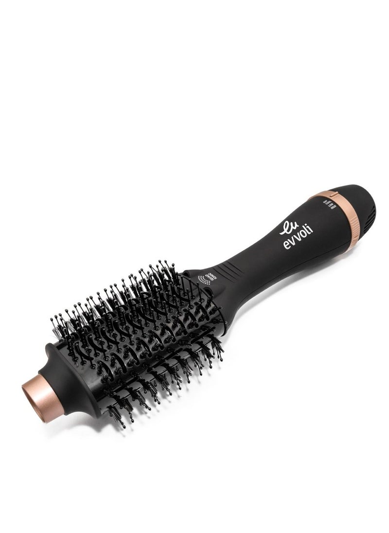 evvoli Brush Dryer & Volumizer 3 In1, Powerful DC Motor Fast Drying Hair Dryer with 4 X Ionic Feature And Cool Tip, 1200W, EVHC-HB1200R