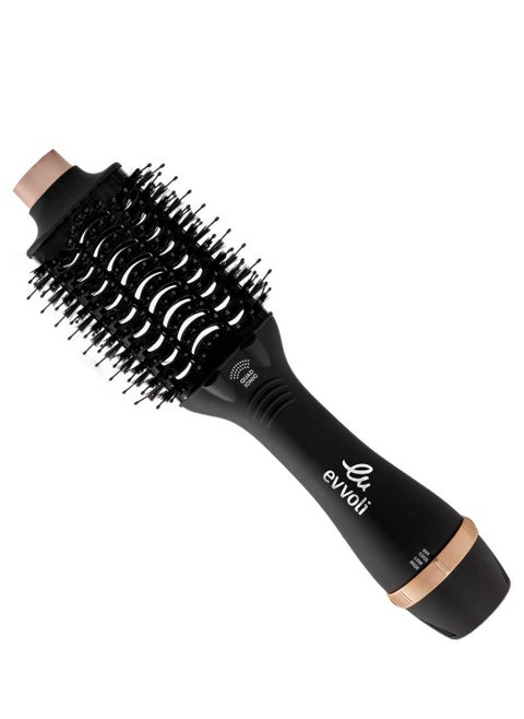 evvoli Brush Dryer & Volumizer 3 In1, Powerful DC Motor Fast Drying Hair Dryer with 4 X Ionic Feature And Cool Tip, 1200W, EVHC-HB1200R