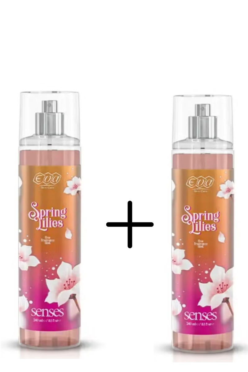 Skin Care Senses Body Splash Spring Lilies - 240 Ml 1+1