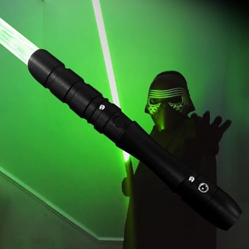 YDDSABER Lightsaber Black hilt SeriesJedi Sith Classic Led Light Saber Aluminum HiltSmooth SwingBlasterLocking TypesSupport Realistic Dueling Battle382inchGreen - Image 1