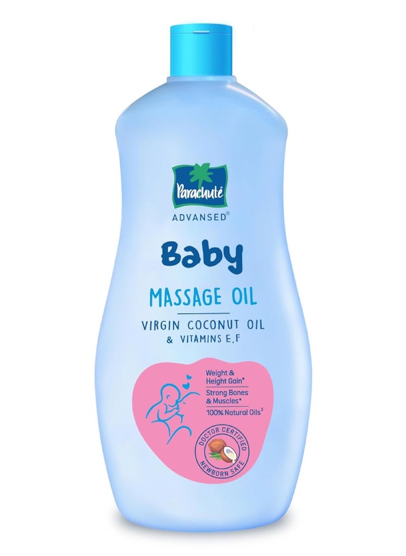 Parachute Advansed 400ml Baby Massage Oil for New Born - 100% Coconut Oil - for Better Growth -enriched with vitamin EF  - Image 1