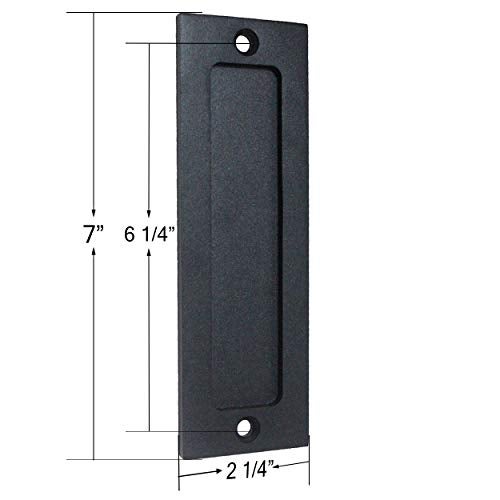 Orgerphy 7” Barn Door Handle Finger Pull Set (1 Pack) in Black | Heavy Duty Modern Simple Invisible Handle for Gates Garages Sheds Barn Door, Pocket Door | with Flat Bottom Easy to Install - Image 4
