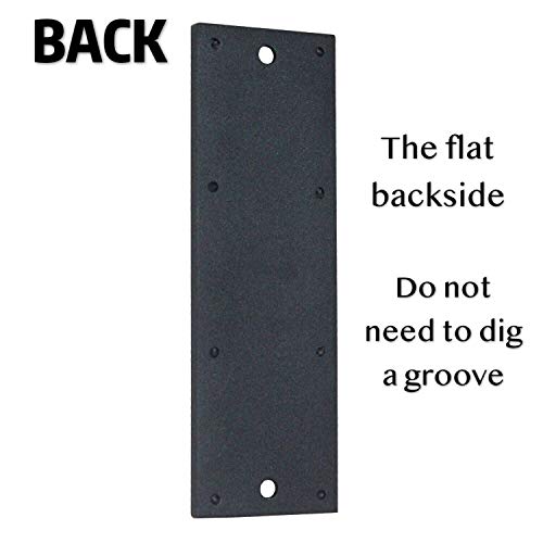 Orgerphy 7” Barn Door Handle Finger Pull Set (1 Pack) in Black | Heavy Duty Modern Simple Invisible Handle for Gates Garages Sheds Barn Door, Pocket Door | with Flat Bottom Easy to Install - Image 3