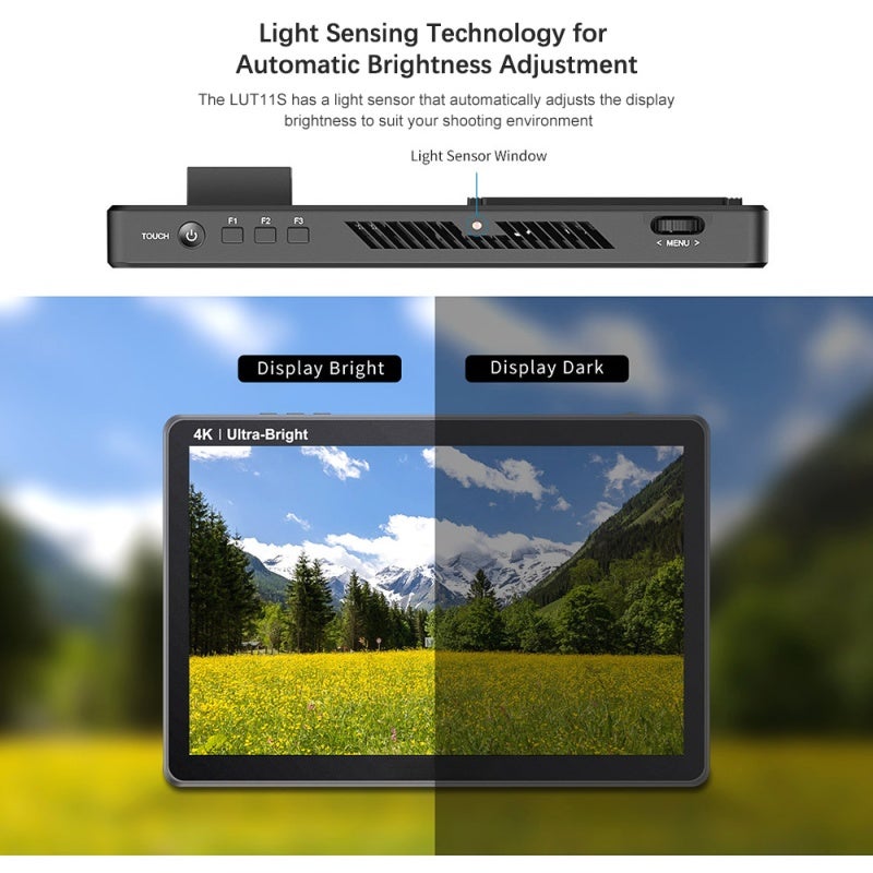 فيل وورلد شاشة مراقبة تصوير احترافية تعمل باللمس بدقة 4K وواجهة HDMI - ميزات مراقبة متقدمة تشمل عرض شكل الموجة والمدرج التكراري للألوان (RGB) ومتجه الألوان وإبراز البؤرة والنطاق الديناميكي العالي (HDR) لمراقبة الكاميرا أثناء التصوير في الموقع وما بعد الإنتاج - Image 4