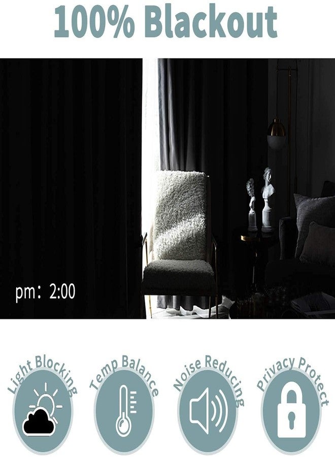 BFAM Store Thermal Insulated 100% Blackout Curtains for Bedroom with Black Liner, Double Layer Full Room Darkening Noise Reducing Rod Pocket Black Out Curtain 2 PC (Beige, 7 FT (84INCH)) - Image 5