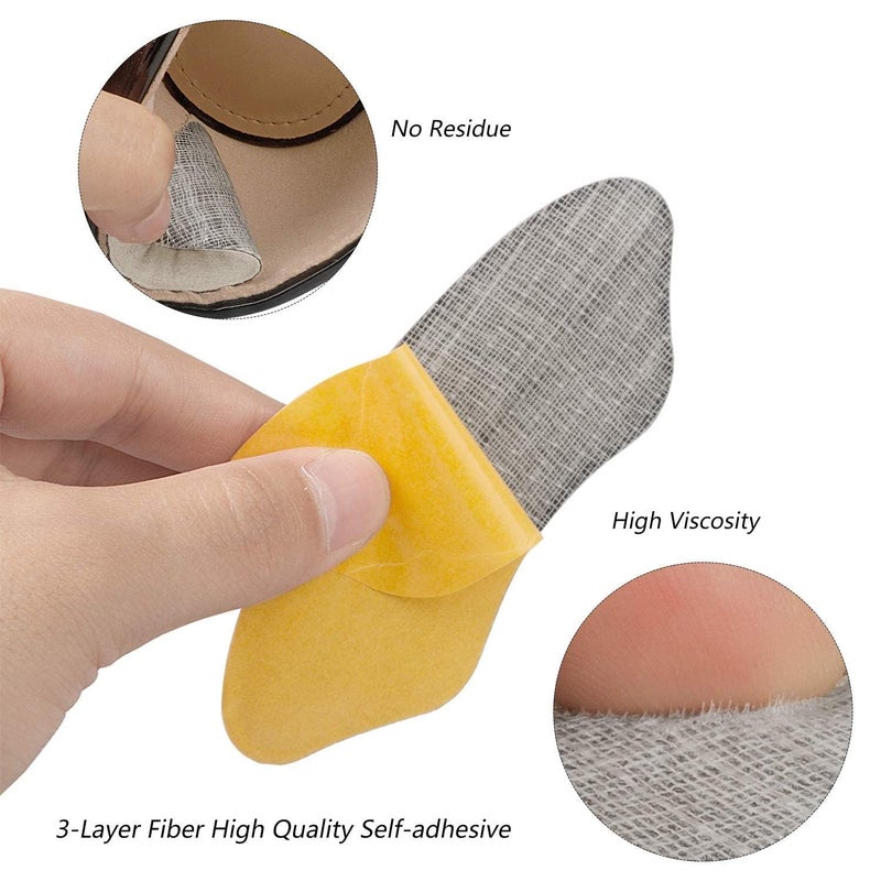 Ballotte CKPS Heel Grips Liner Cushions for Loose Shoes Anti-Slip Heel Pads Inserts for Men & Women, Blister Prevention and Heel Pain Relief (Pale Apricot 3 PAIR, 9.5 CM) - Image 2