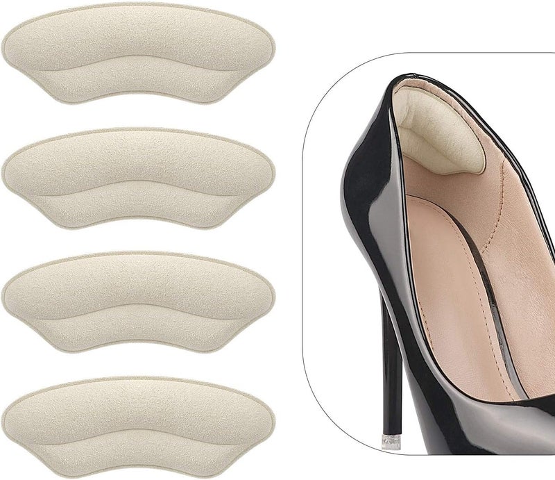 Ballotte CKPS Heel Grips Liner Cushions for Loose Shoes Anti-Slip Heel Pads Inserts for Men & Women, Blister Prevention and Heel Pain Relief (Pale Apricot 3 PAIR, 9.5 CM) - Image 1