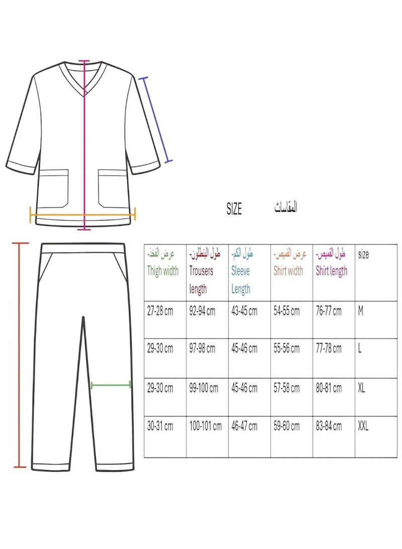 1home Housemaid Uniform Maid Nanny Scrub Suit 3 piece set  - Image 2