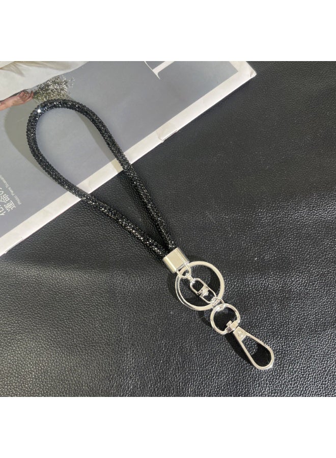 NIBEMINENT Super Cute Beaded Phone Charm – Trendy Phone Chain Wrist Strap, Shining Beads Chain Lanyard for Cell Phone