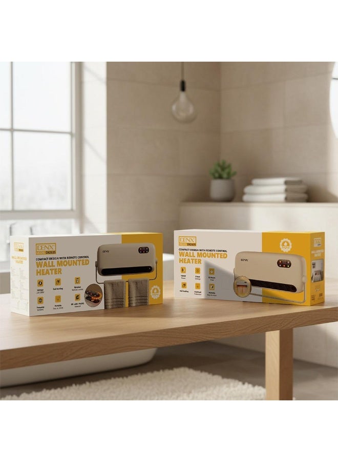 Denx Smart wall heater with remote control, 1800W (Model DX2635), fast heating and double protection - Image 5