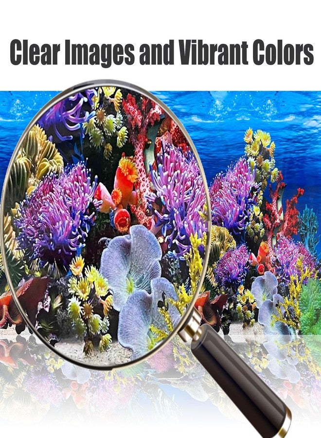 XCNO Fish Backgrounds Paper Double Sides Undersea Aquarium Background Poster Colorful Sea Anemone Fish Tank Background Sticker Decorations 16"x 33" - Image 3