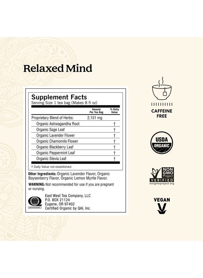YOGI Tea - Relaxed Mind (6 Pack) - Supports Tranquility - Calming Tea with Gotu Kola and Lavender - Caffeine Free - 96 Organic Herbal Tea Bags - Image 3